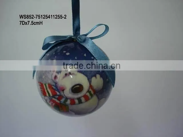 Polyfoam Christmas Snowman Ball Ornament Decoration
