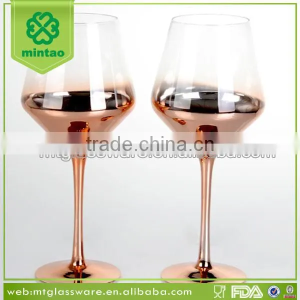 copper charger red wine glass white wine glass champagne glass goblet