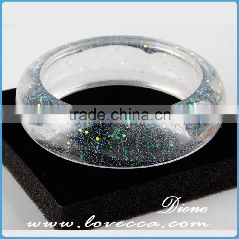 Wholesale High Quality Bangle Eco Friendly Real Dried Pressed Flower Resin Bracelet for Women