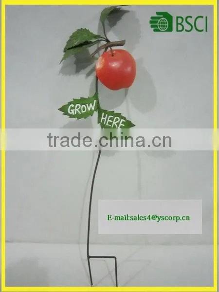 YS2015A218 Spring fruit series peach apple pearl watermelon orange Wrought Iron Garden Stake
