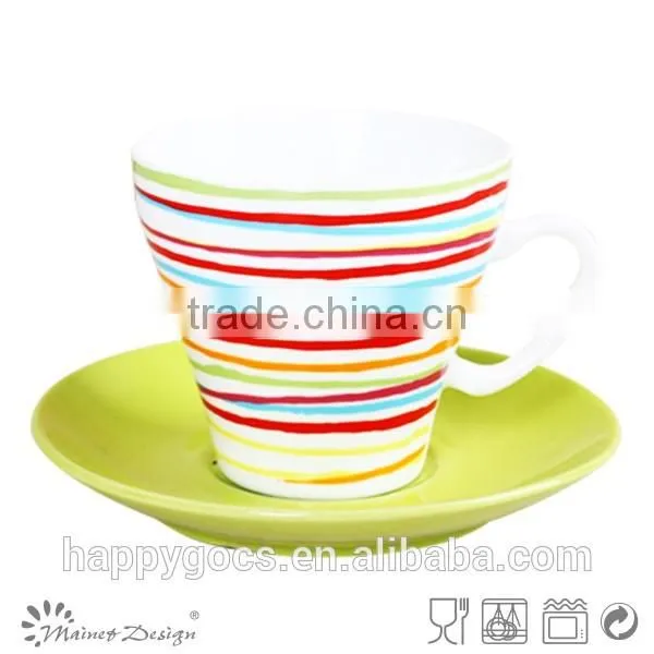 high quality dot decal new bone china cup and saucer