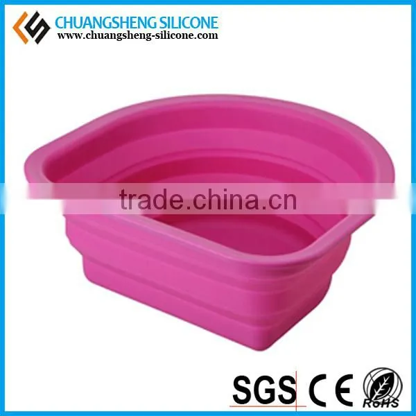 Silicone fruit container, folding washing basin