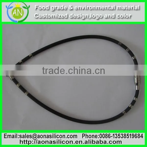 silicone popular necklace with the magnetic