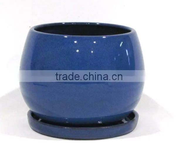 2012 hot sale Ceramic Indoor Pot with saucer
