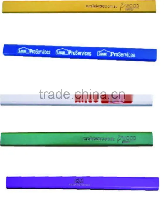 Round wooden 7" natural wood Carpenter Pencil