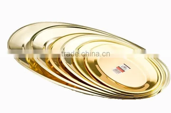 Stainless steel tray ellipse tray