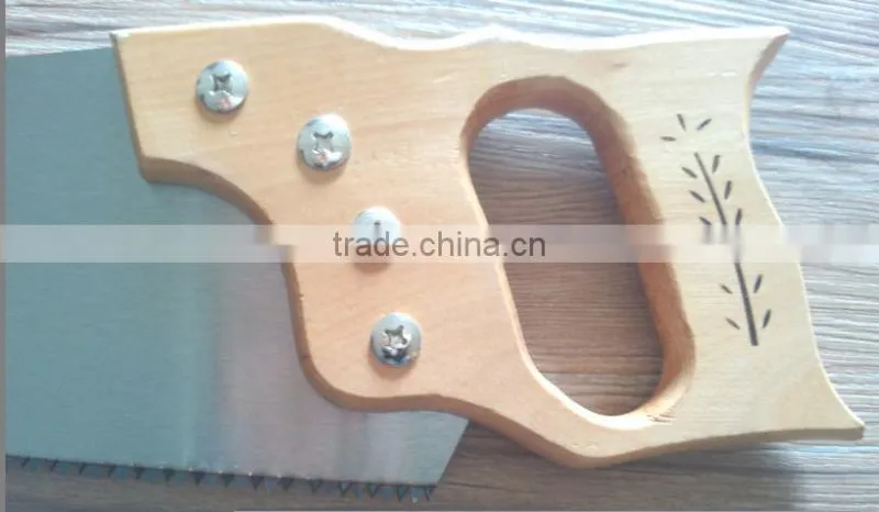 450mm hand saw with wood and rubber handle/ hot selling hand saw