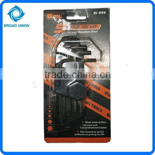 9PC Hot Sale Hex Key All Size Allen Wrench Hex Key Set