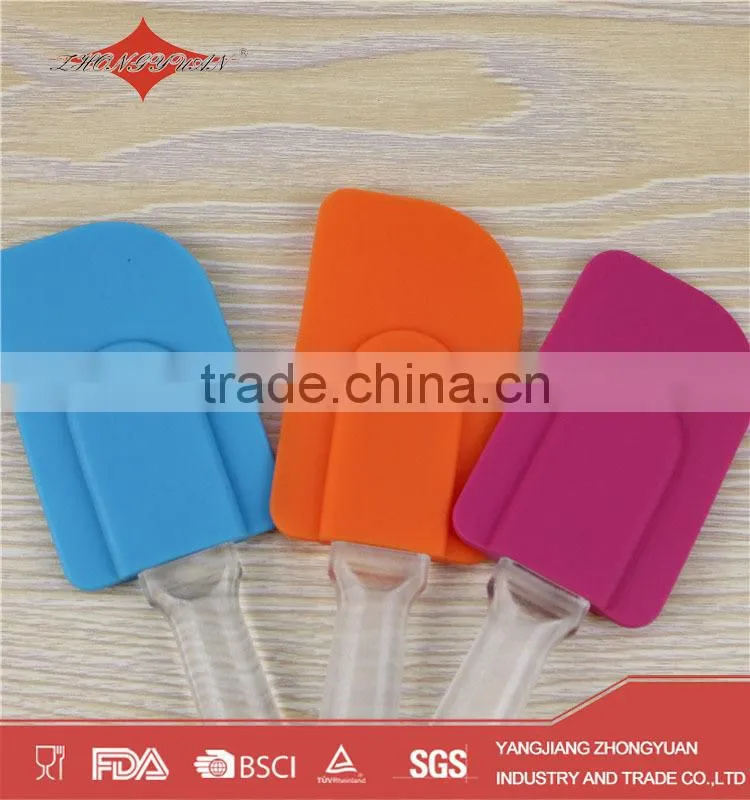 high quality colorful silicone spatula with plastic handle