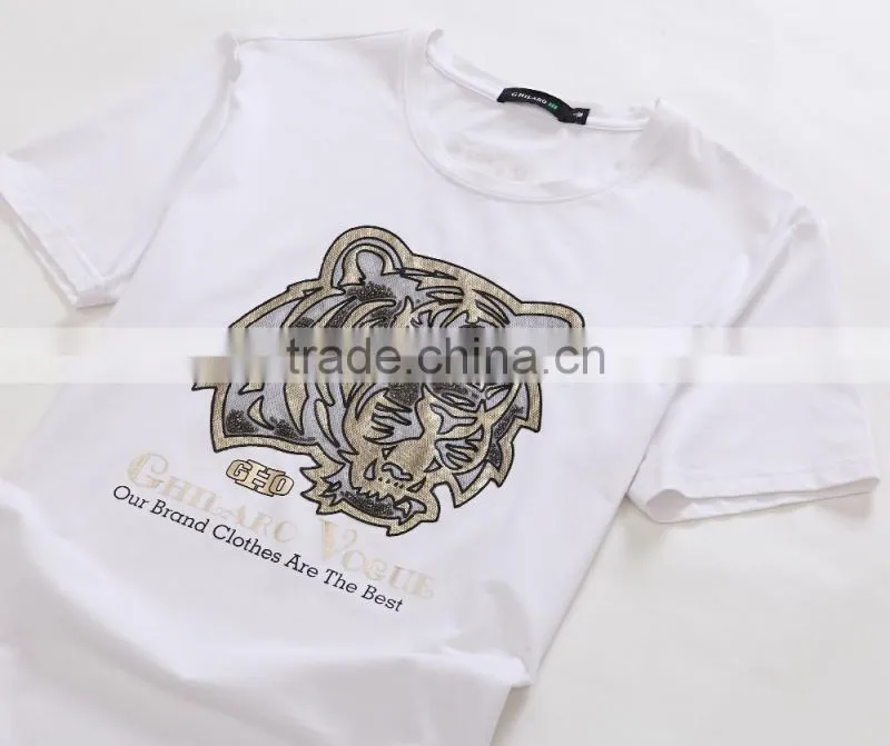 Men's 95%cotton 5%spandex blank mens t-shirts wholesale