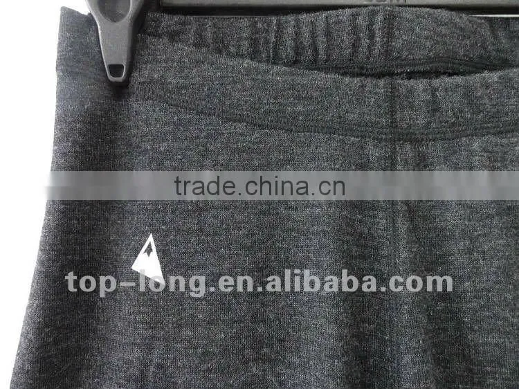 100% merino wool thermal underwear of women charcoal crew&pant long johns