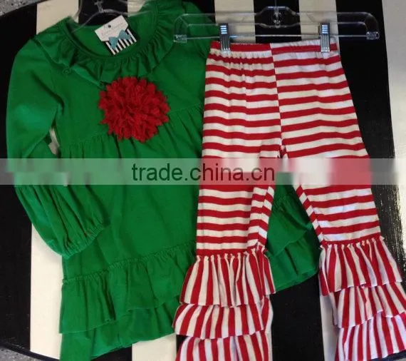 Baby Clothes Wholesale Girl Outfit For Christmas Children Winter Outfit Organic Cotton Pajamas