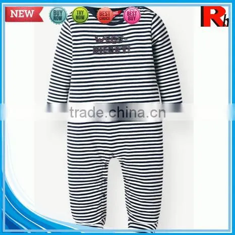China alibaba stripe long sleeve cotton wholesale used baby clothes organic baby products