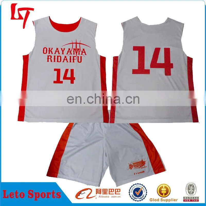 Sleeveless Men's Reversible Sublimation Basketball uniform /Exclusive jersey