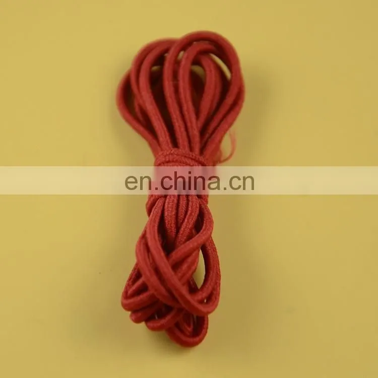 stock colored 4mm round elastic cord for garment