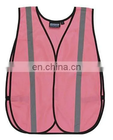 Pink mesh reflective safety vests