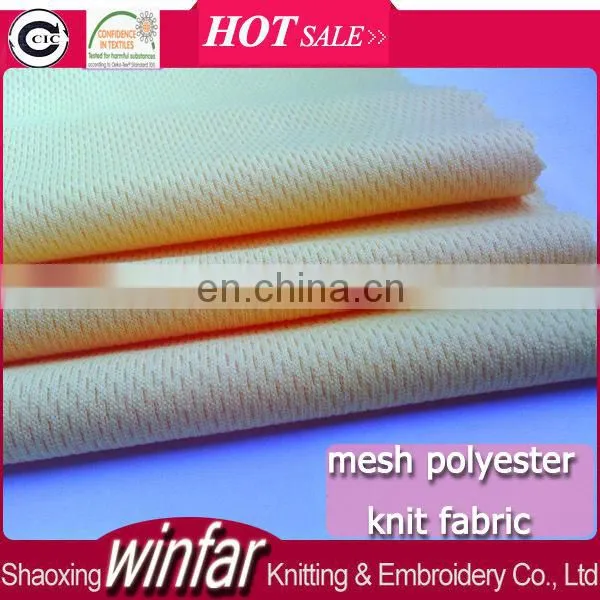 Winfar Textile Knit New Design Solid Dyed Uruguay Birdeye Polyester Mesh Fabric