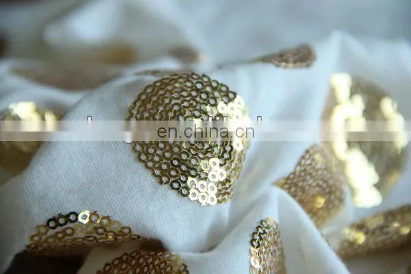 Knit Circle Sequins Embroidery