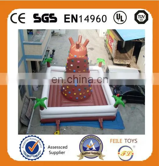 2015 high quality and cheap inflatable rock climbing wall