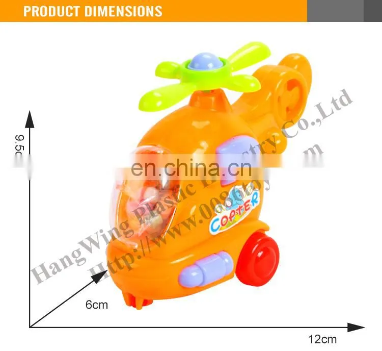 Cheap Cartoon Pull Line Plane Candy Machine Toys