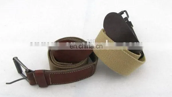 Fashion Canvas Belt With Leather For Men Seat Belt Buckle