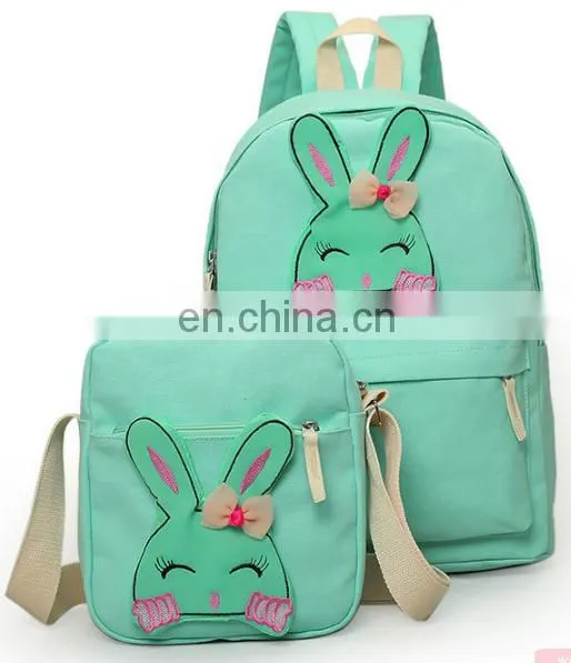 Hot sale canvas backpack with tote bag in stock