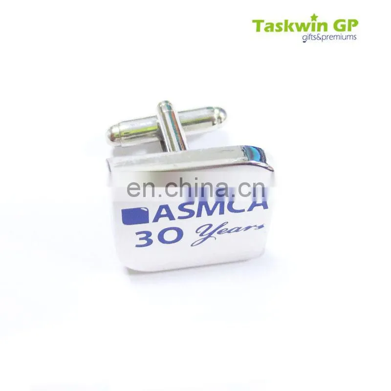 Bespoke logo cufflink custom men cufflink/metal cufflinks with embossed logo