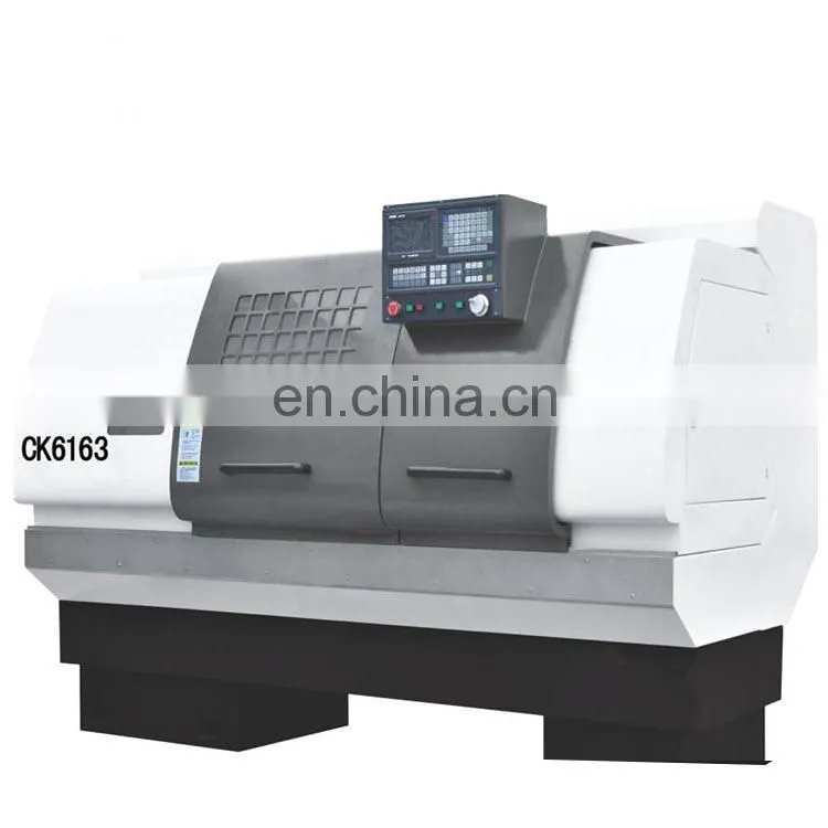 CK6163 cnc lathe machine horizontal with 2 axis tool holder