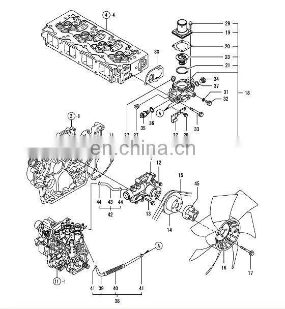 25132-004100 V-belt 4TNV94L engine
