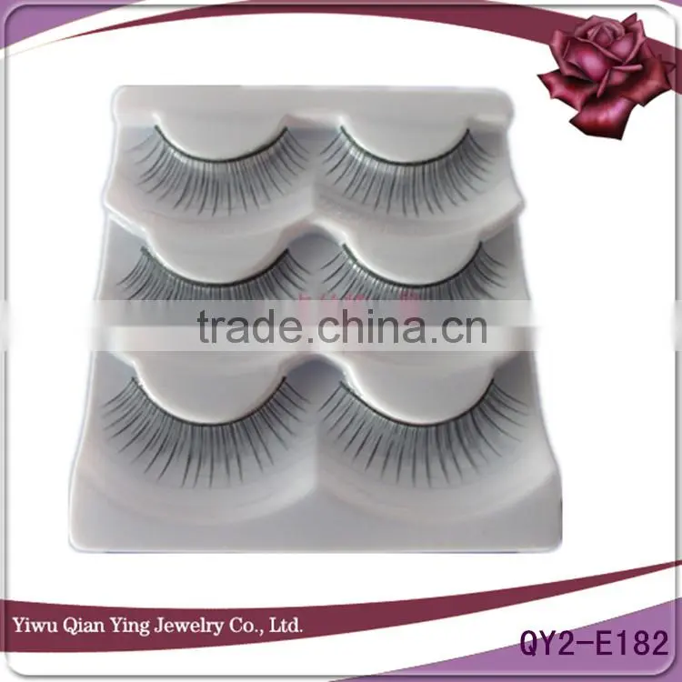 womens cheap false make up products black wispy eyelashes