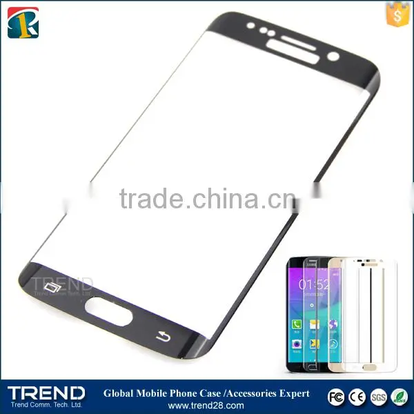 china supplier for Samsung S6 edge full tempered glass screen protector