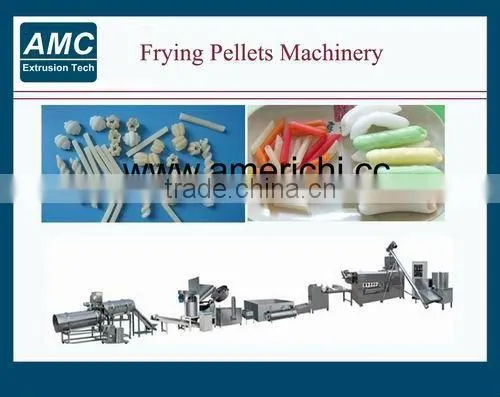 Frying pellets macoroni snacks machine
