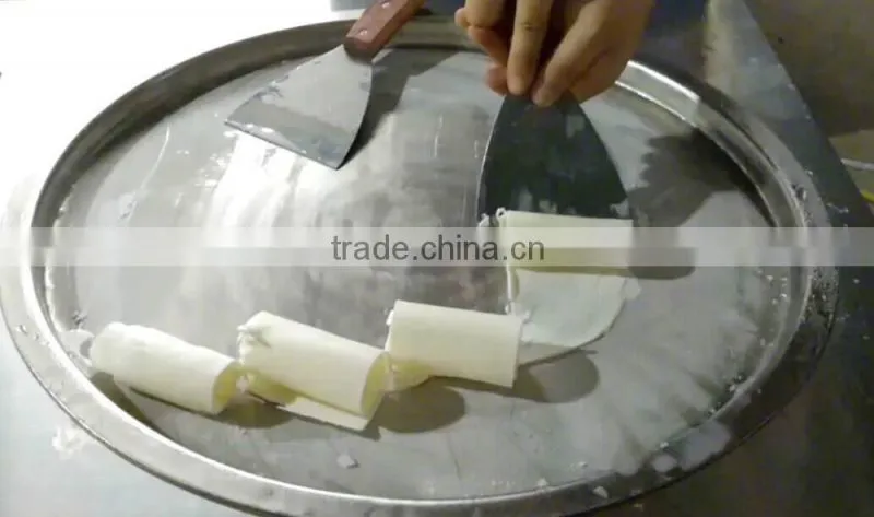 Commercial Double Flat Ice Cream Cold Plate fried ice cream machine