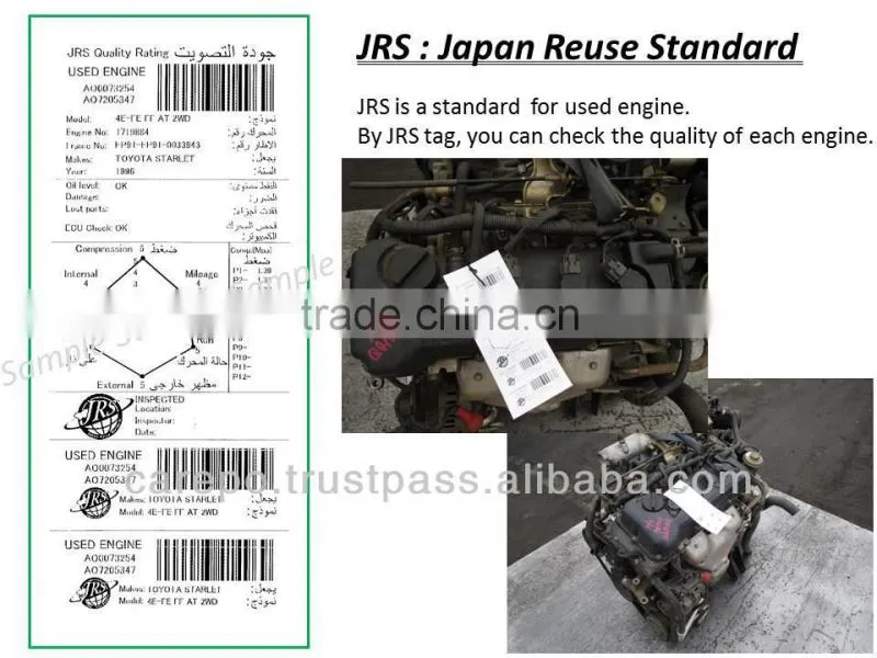 Used Engine For Used Toyota Cars Made in Japan Small and Bulk Order Available