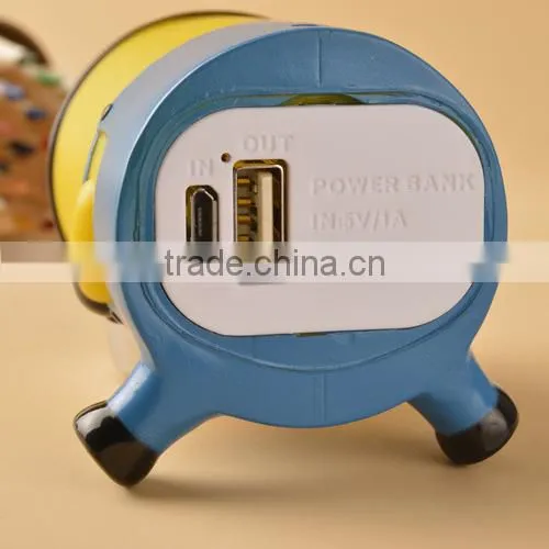 Cute cartoon 2600mAh phone power backup charger