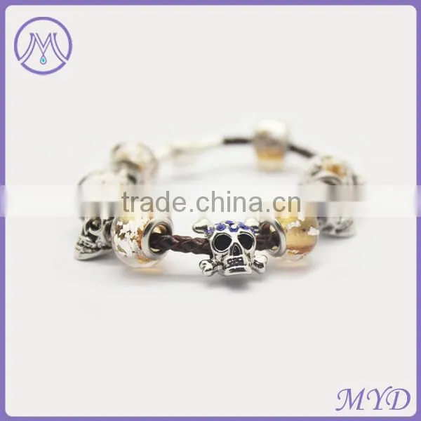 fashion leather beaded bracelet