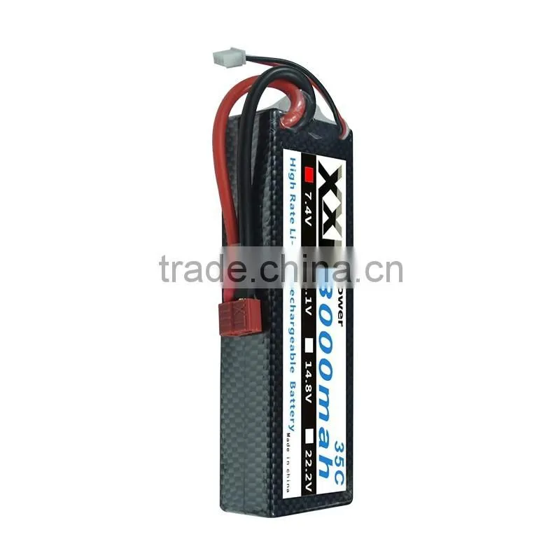 High-Rate Battery 3000mAh 7.4V for airplane and boat models