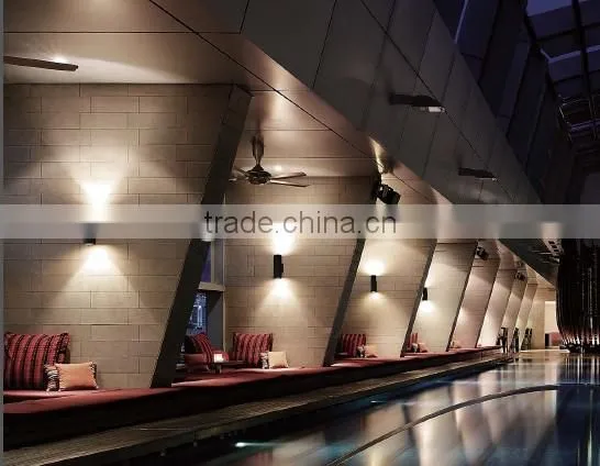 Up And Down led Wall Light outdoor black shell CE/ROHS IP65 spot led wall light 6w