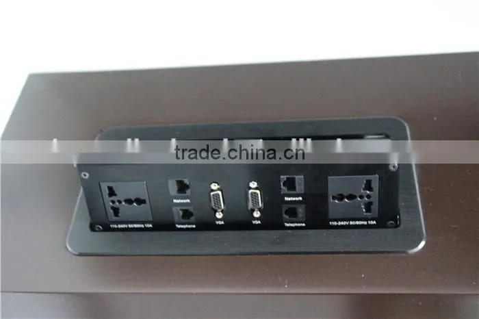 Aluminum Electric Power Pop Up Table Top Power Outlet USB