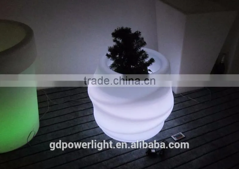 New PE plastic vases with solar led light YXF-5248S1