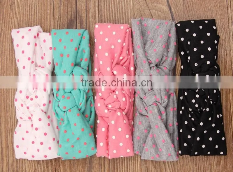 hot sale 2016 European Designs Children Knitted Cross Hair Bands Baby Girl Headbands