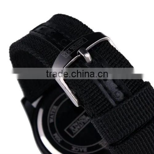 Mens Military Black Dial Fabric Strap Swiss Design Date Sport Army Watch MR051