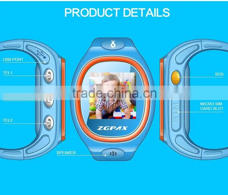 Wholesale gps smart watch manufacturer 2016 S866 kids wrist watch gps smart watch