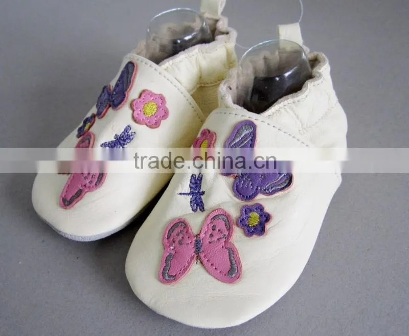 2016 nice girl boy kids sheep leather baby shoes with soft sole