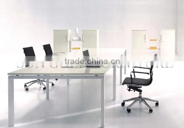 small 4 person conference table square meeting table with steel leg (SZ-MT026)