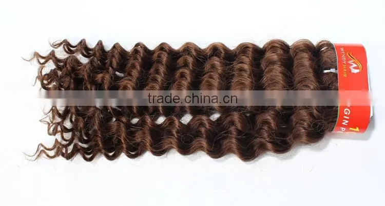 DEEP CURL 26 inch virgin remy peruvian hair weft with most popular