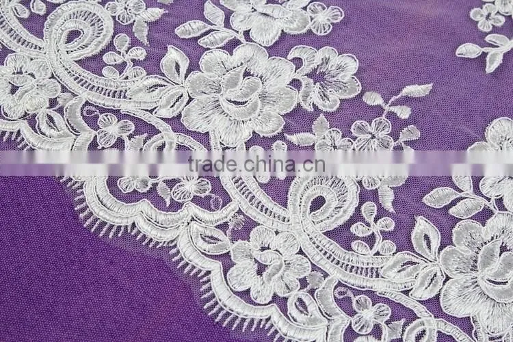 wholesale cheap nylon cotton african guipure lace fabric for dress flower embroidered in 2016