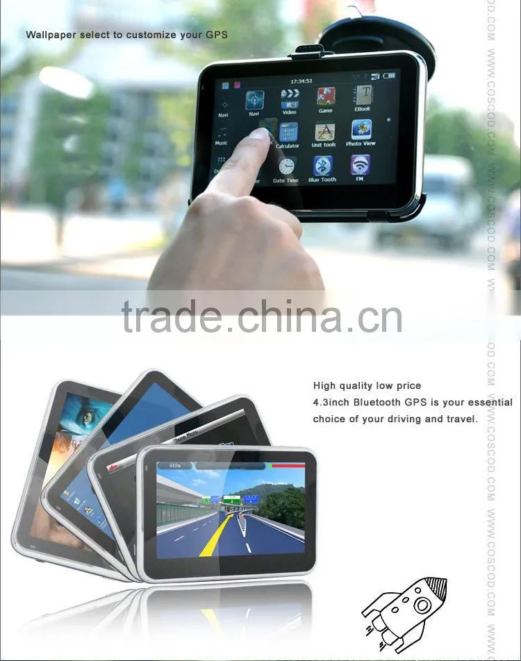 4.3 inch bluetooth gps