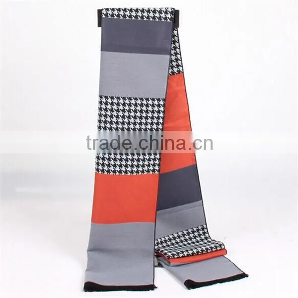 2015 new quality men fleece plaid long blanket scarf