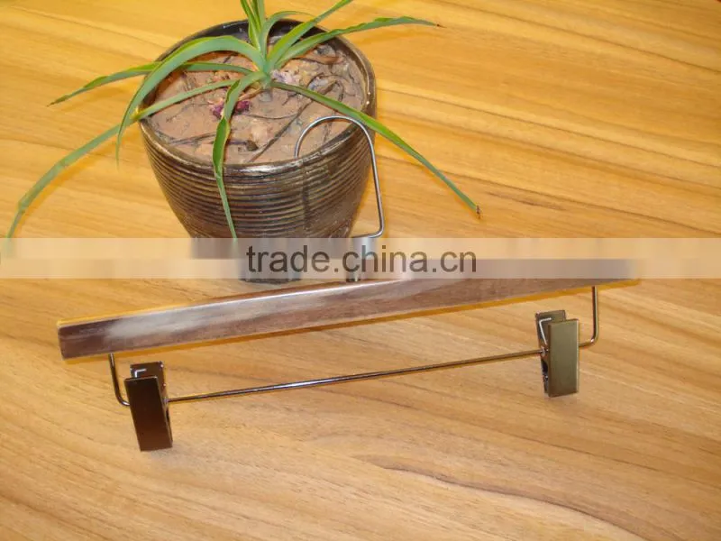 hot sale wooden hanger with clips & wooden hanger